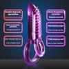 Vibrating Cock Ring With Tongue Clitoral Stimulator Raised Nodules Anal Beads For Couple Play Adult Sex Toys Penis Ring Wearable