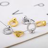 18K Gold Plated Brass Twist Circle Connectors for Jewelry Bracelet End Connector Bead End Cap with Hole Jewelry Finding Supplies