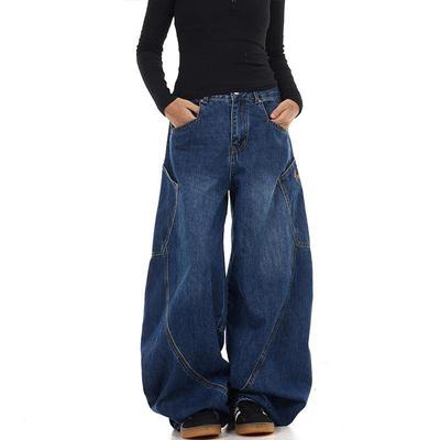 American Retro Wide-Leg Scimitar Jeans