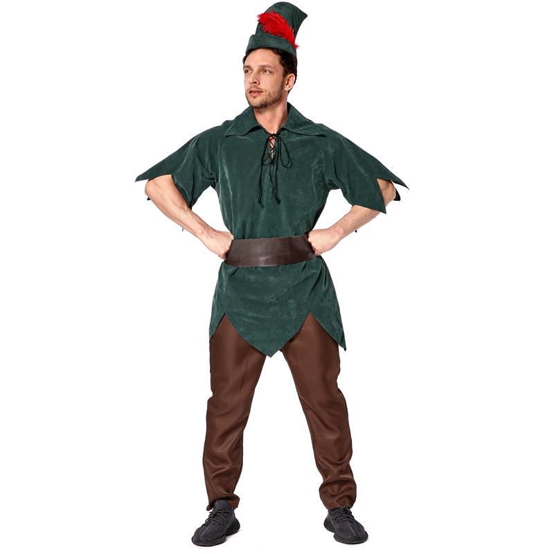 Adult Peter Pan & Robin Hood Cosplay Set - Elf Hunter Fairy Tale Costume for Halloween & Role-Playing
