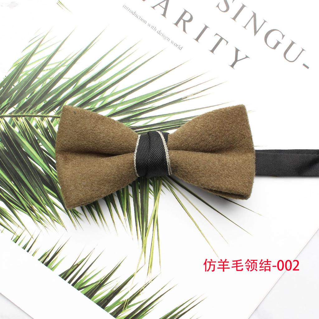 Herren Imitatwolle Hochzeit Moderator Trauzeuge Fliege, Lässige einfarbige Business Fliege