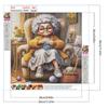 5D DIY Diamantová malba s plným kulatým vrtáním Babiččina sada Domácí dekorace Umělecké řemeslo 30x30cm
