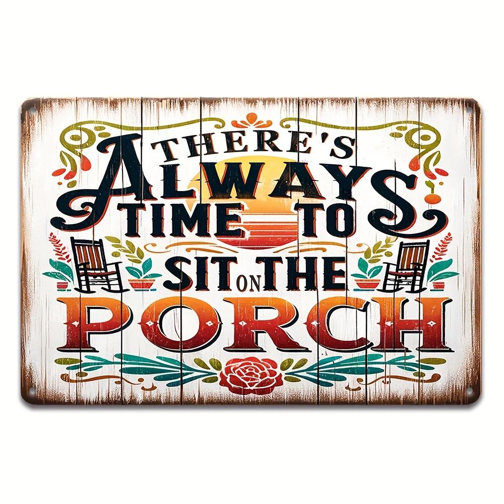 

2D плоские деревянные 30*20 см саркастические винтажные знаки всегда время посидеть на крыльце забавные плакаты, наружный декор стен, крыльцо гараж домашний декор, кафе-бар 30*20cm