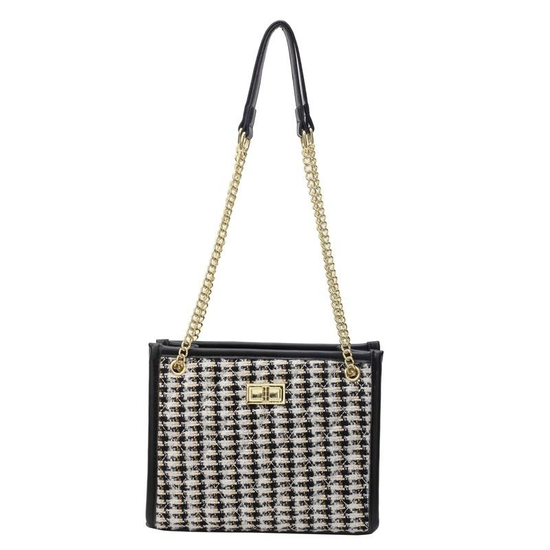 

Single Shoulder Large Bag Women s New Versatile Messenger Bag Chain Large Capacity Fashion Tote Bag чёрный