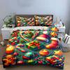 Festive Christmas Decor Set Bedding Duvet Cover Set Duvet Cover Pillowcases  (1*Duvet Cover 2*Pillowcases, Without Duvet Insert)