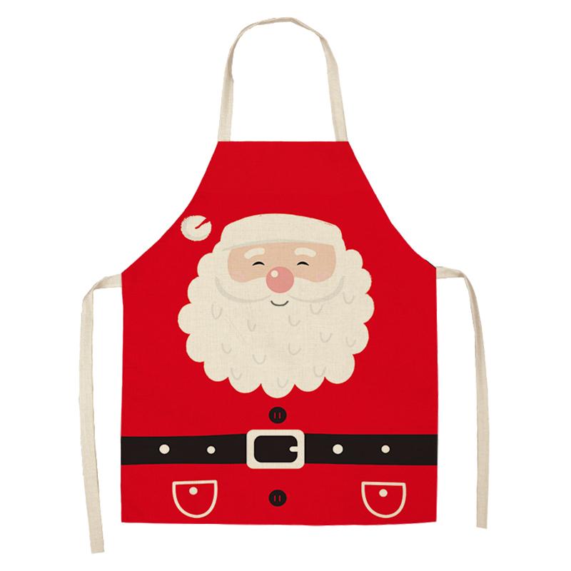 Linen Merry Christmas Apron Christmas Decorations for Home Kitchen Accessories 2025 Christmas Natal Navidad 2025 New Year Gifts