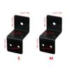 Pack Of 10 Z Shape Corner Brace Steel Black Coated Strong Furniture Brackets Quick Fixing for Shelves Cabinets