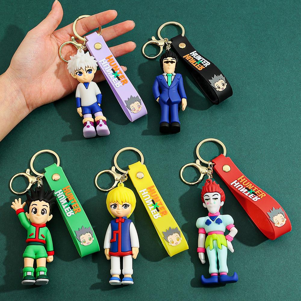 Anime Hunter x Hunter Keychain, Cosplay GON·FREECSS Doll Killua Figure Keyrings Car Bag Key Chain Accessories Wholesale