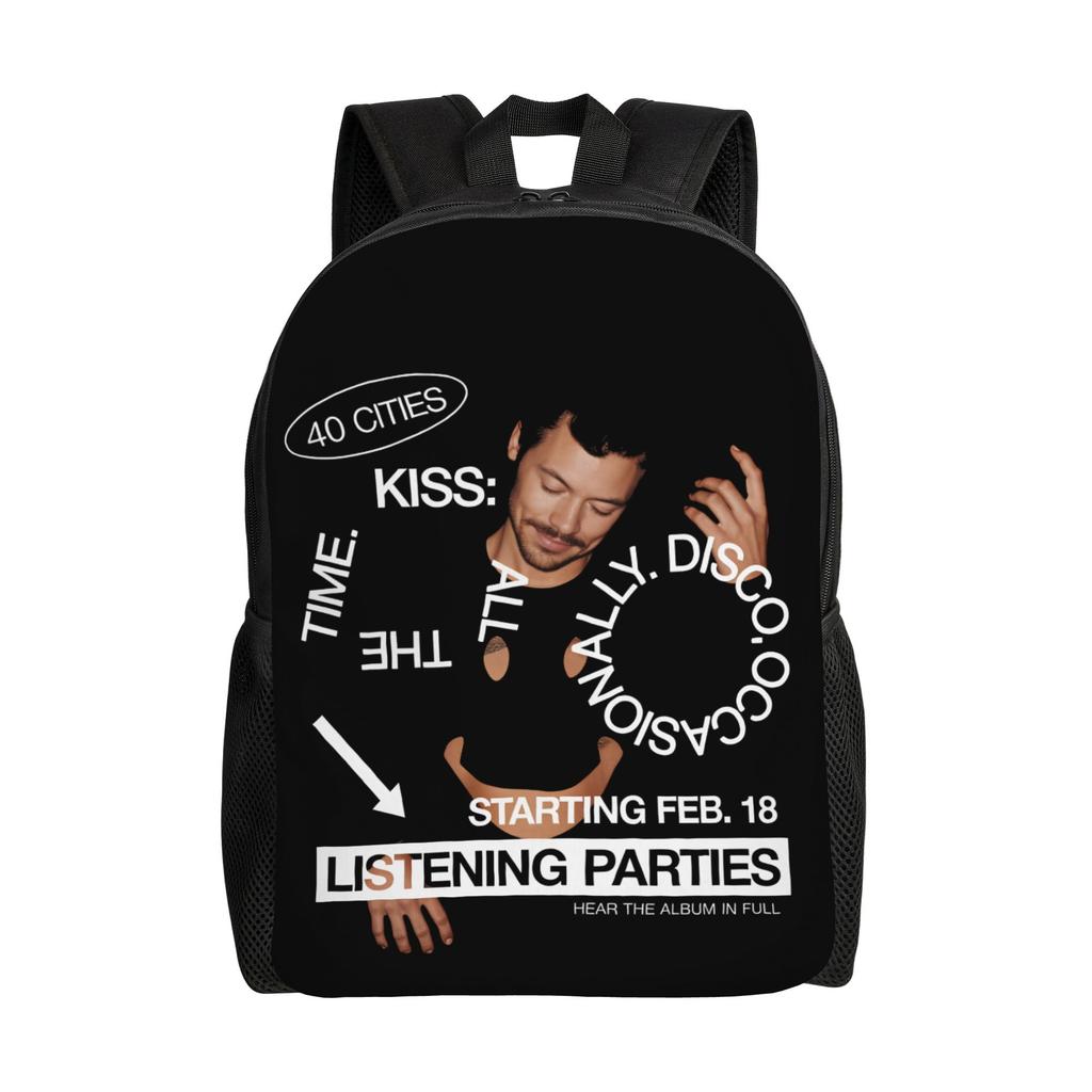 Kiss All the Time Backpack 2026 Music Aesthetic Backpacks Student Travel Big School Bags Colorful Rucksack