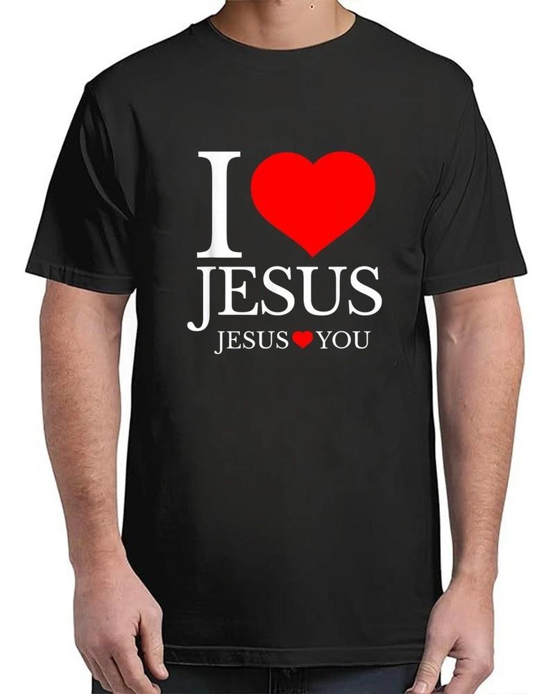 I LOVE JESUS Adult S-4XL T-Shirt TRENDING