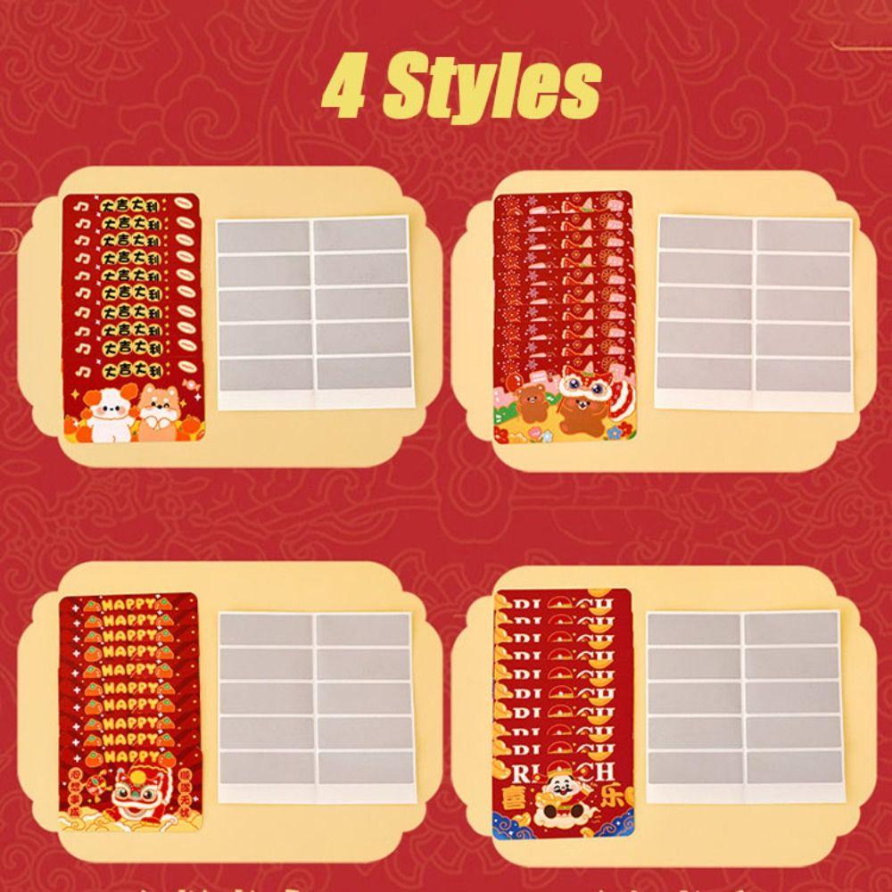 60Pcs Cartoon Scratch-off Cards Anniversary Surprise Lucky Cards Cute Vouchers Tickets Festivals