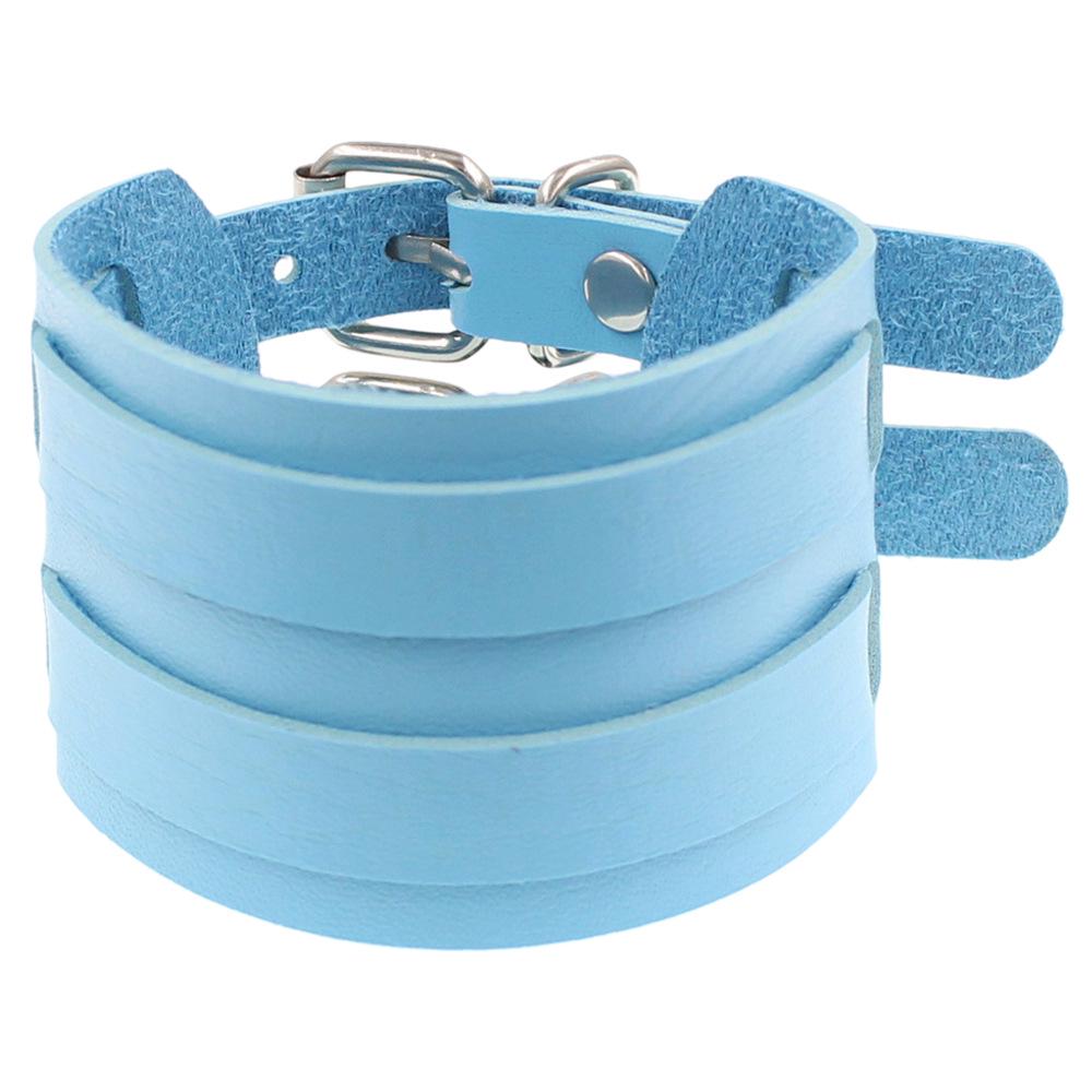 Korean Punk Style Couple's Rivet Leather Bracelet - Non-Mainstream Rock Fashion Jewelry.