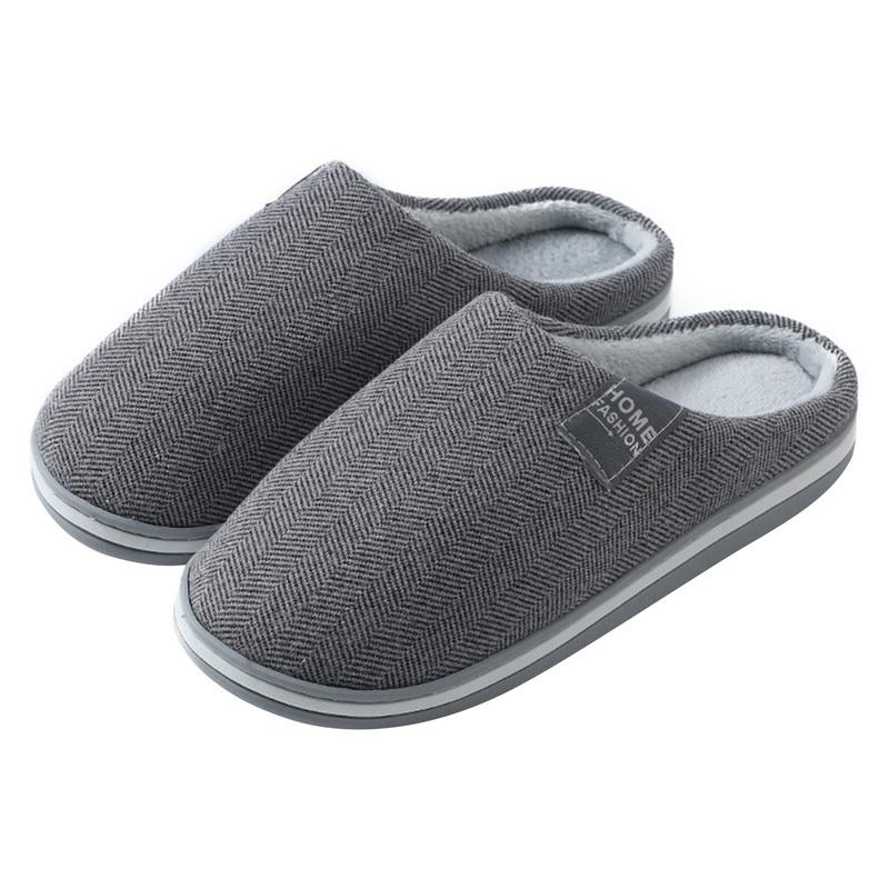 Men Winter Furry Plush Flip Flops 