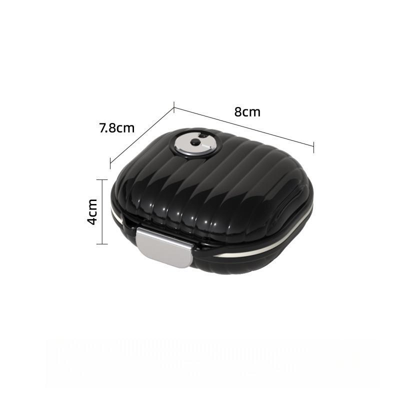 

Mini Portable Pill Box Travel For Seven Days Multi Grid Split Package Pills Tablets Sealed Storage Box Pill Organizer Weekly black-Square