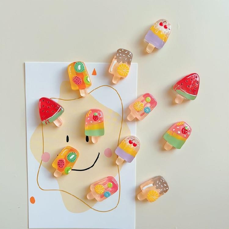 Funny Fruit Ice Cream Shape Fridge Magnets Refrigerator Magnetic Sticker For Photos Note Decorative Kitchen Accessories