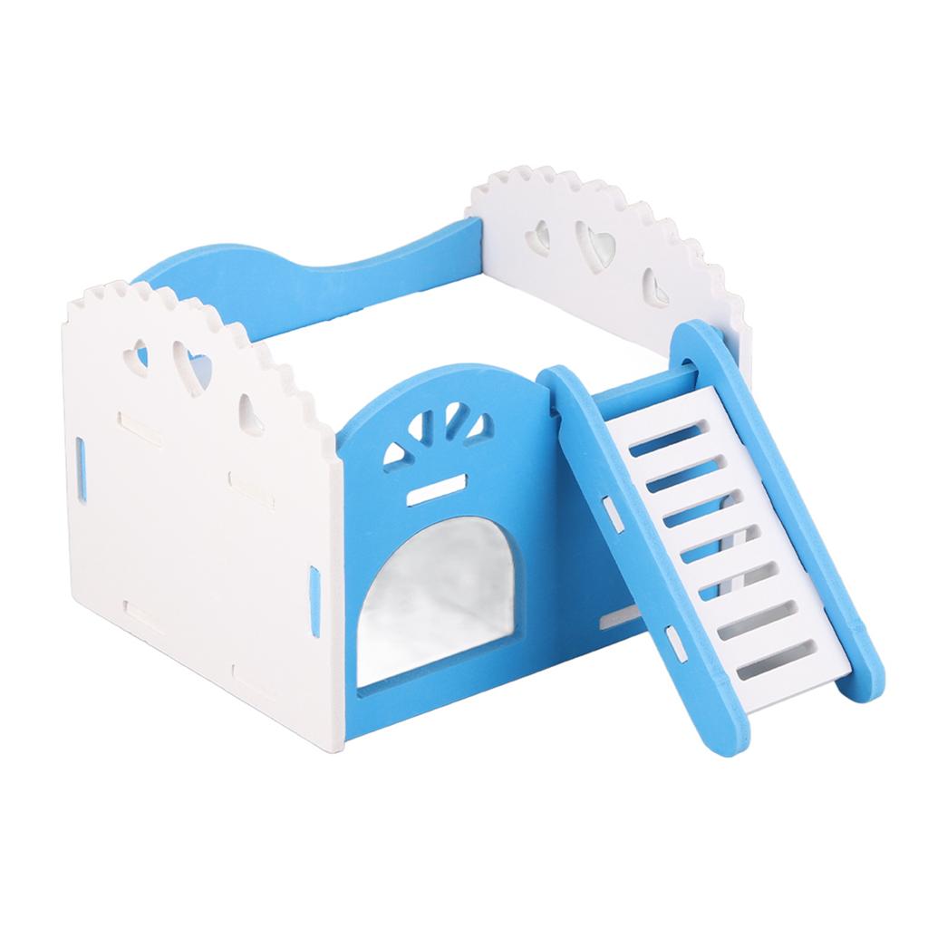 Pet Hamster Small Animal Castle Sleeping House Nest Exercise Toy Blue