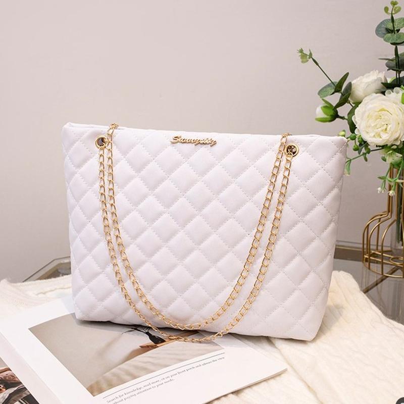 1PC PU Material Women's Shoulder Bag Tote Bag Large Capacity Casual Crossbody Bags