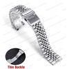 Solid Stainless Steel for Jubilee Strap for Seiko SKX007 SKX009 Metal Silver Bracelet 18 19 20 21 22 23 24mm Universal Watchband