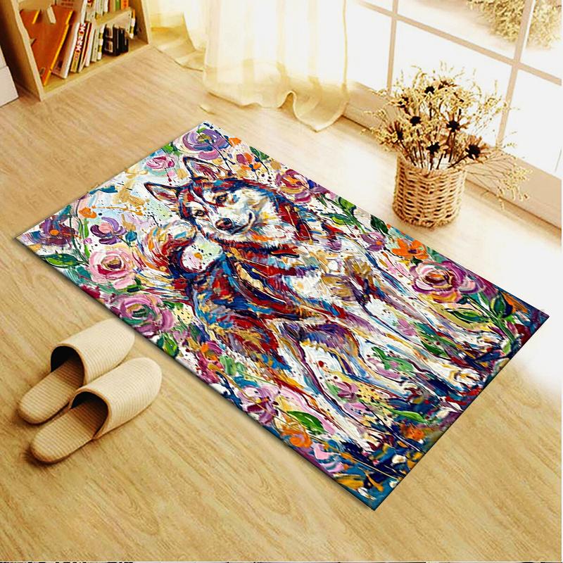 2025 New Husky Dog Carpet Rug for Living Room Bedroom Home Sofa Decoration,Kids play Non-slip Floor Mat66