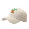 Summer Beach Embroidered Cotton Baseball Cap With Sun Protection For Women And Men
