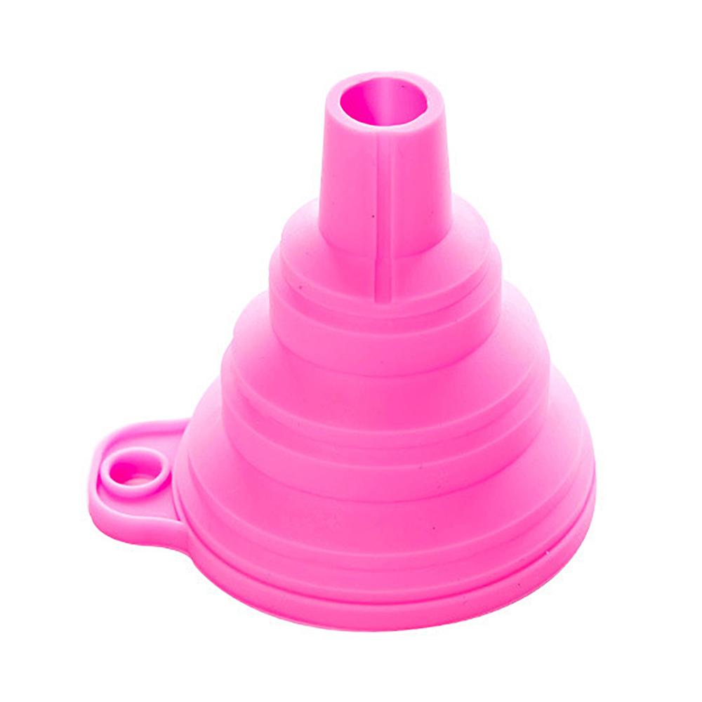 10pcs Mini Silicone Folding Funnel Portable Home Kitchen Liquid Dispenser Telescopic Long Neck Funnels Kitchen Gadget Accessories Hot