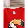 European sizes Crewneck Sweatshirt for Girls with Toucan, Tropical Flowers & Leaves, Soft Comfy Sportswear & Casual Attire