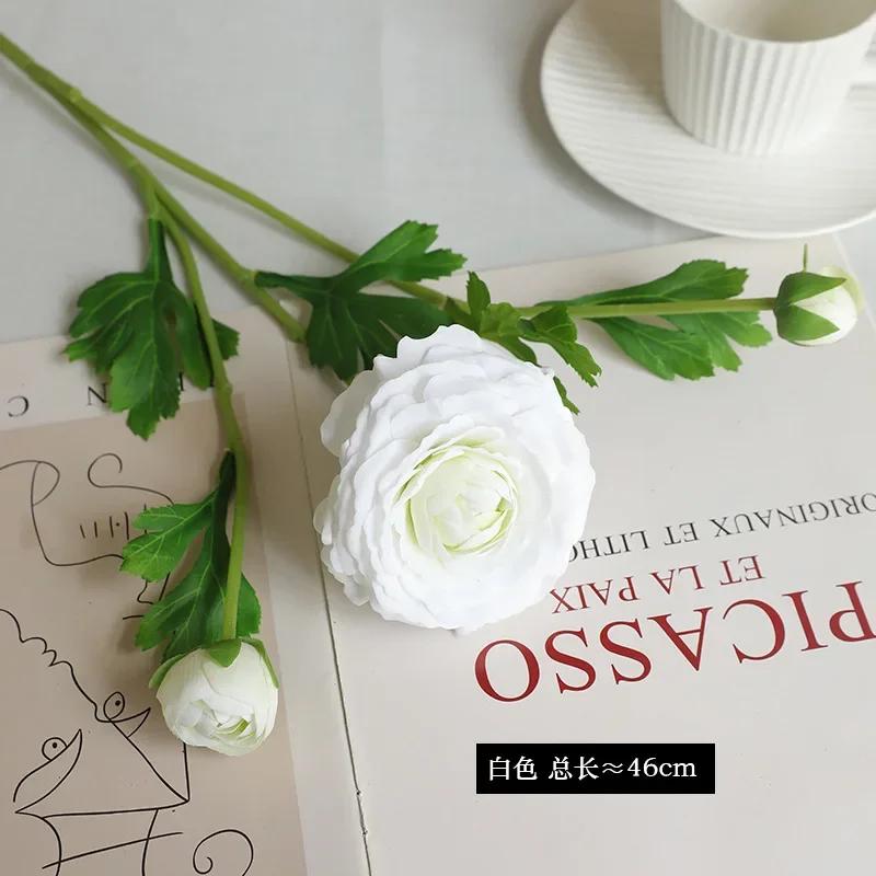 5 Stück Feuchtigkeitsspendend 3-köpfig Tau Lotus Pfingstrose Echte Haptik Künstliche Blumen Luxus Heim Tischdekoration Kunstblumen Hochzeitsdekoration