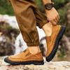 Ręcznie robione męskie buty codzienne wygodne i oddychające mokasyny męskie buty na zewnątrz płaskie buty