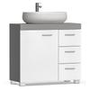 VASAGLE Mobile da bagno, Mobile per bagno, 3 Cassetti Grandi, 30 x 70 x 64 cm, Mobile da bagno, 2 Scomparti Dietro la Porta
