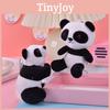 Adorable Mini Panda Plush Toy Keychain Soft Short Plush Material For Kids Bags