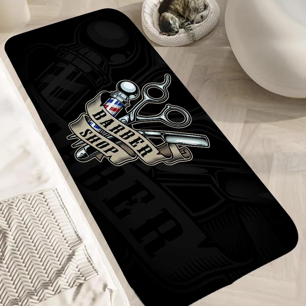 Barber Shop Entrance Door Mat Bathroom Rug Custom Doormat Carpet In the Living Room Mats Modern Home Decor Floor Carpets Bath