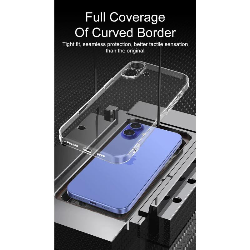 Ultra Thin Silicone Soft Case For iPhone 16 Pro Max Plus Crystal Clear Transparent Full Camera Cover Shell 16pro Promax 16plus