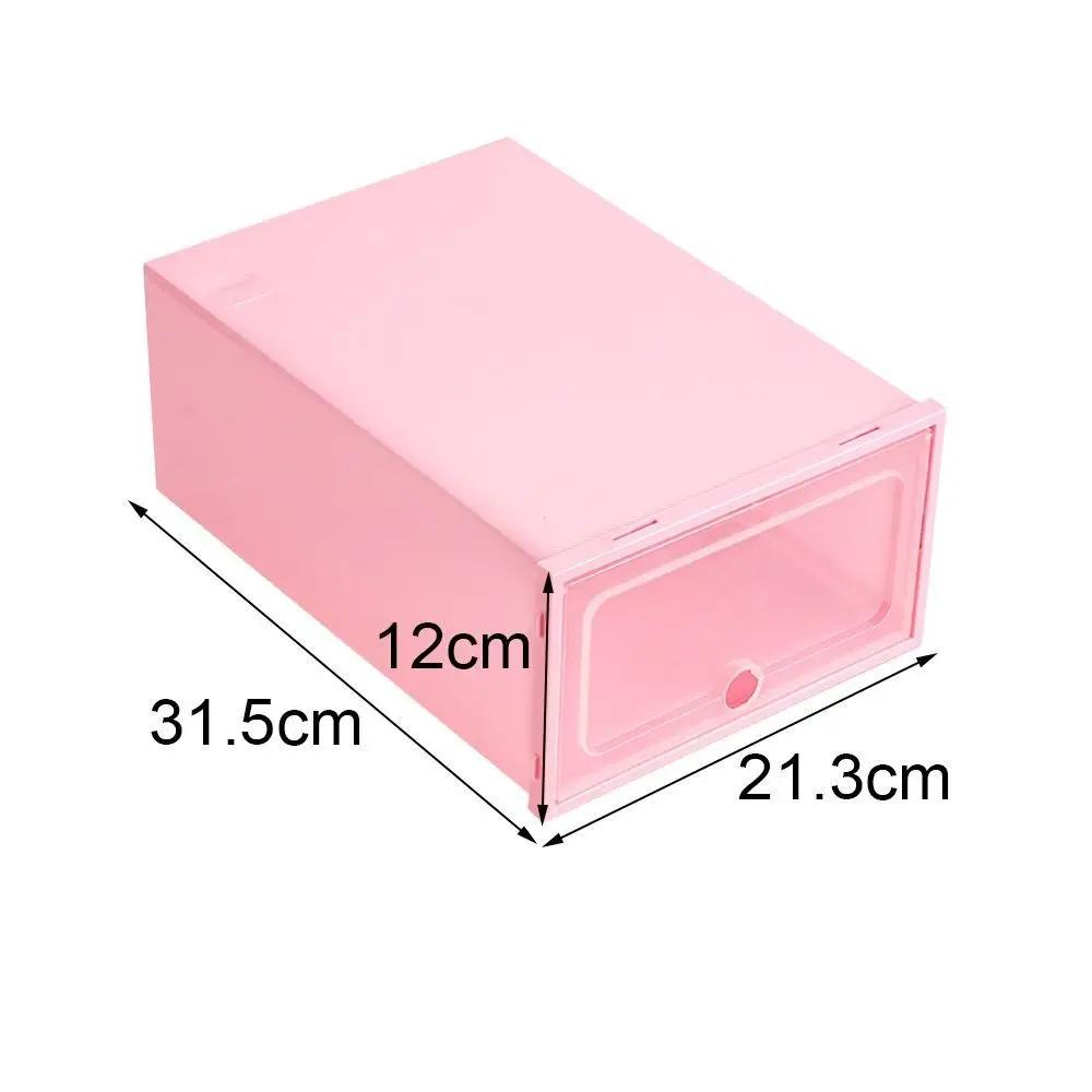 PP Material Transparent Shoes Box Minimalist Design Dustproof Shoe Storage Organizer Stackable Shoes Organizer Box