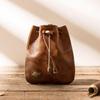 Retro Handmade PU Coin Holder: Soft Texture Multi-functional Men's Cultural Storage Bag