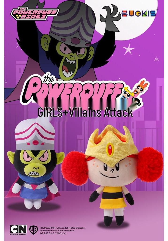 Official Warner Bros. The Powerpuff Girls Mojo Jojo Villain Plush Toy Ornament Pendant