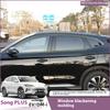 For BYD Song Plus DMI Seal U Sealion 6 Black Window Trim Warrior Sticker EV Stainless Steel Exterior Modification Accessories