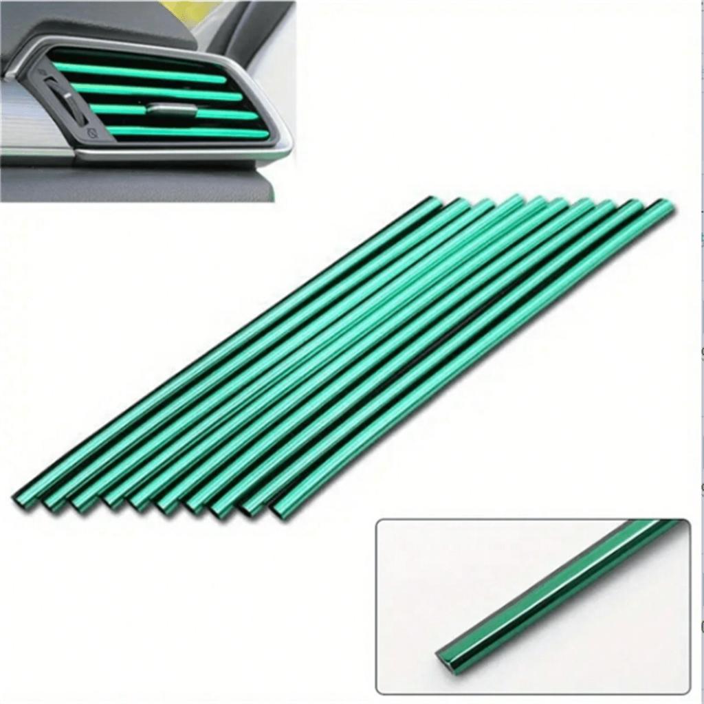 10pcs 7.87 Inches Fit For Car Air Conditioner Outlet, Decorative U-Shaped Molding, Car Styling Door Edge Corner Protector