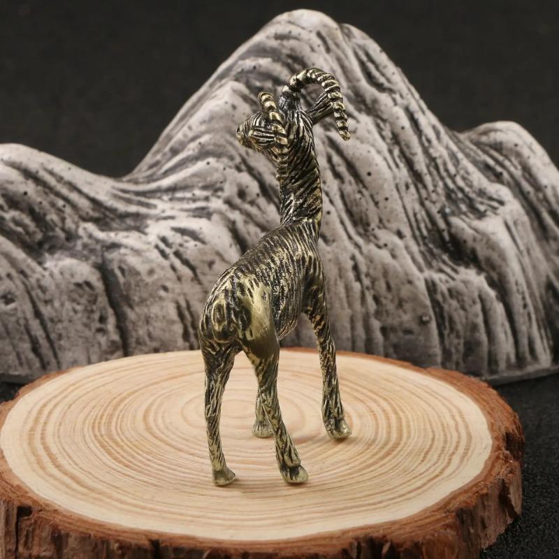 Ziege Messing Ornamente Antik Kreativ Tischplatte Tee Haustier Dekoration Tierkreis Lamm Handwerk Tischplatte Ornamente