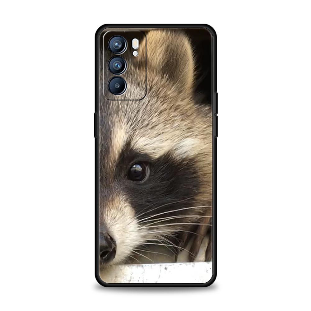 

Phone Case Cover For Oppo A17 A31 A54 A57 A78 A79 Find X5 X6 Reno 7 8 10 11 12 13 F Pro 5G Soft TPU Shell Cute Animal Raccoon Reno10