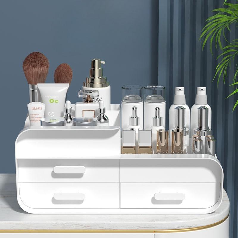 Large Capacity Drawer-type Cosmetics Organizer Rack Makeup Storage Box Dressing Table Powder Lipstick Dust-proof Storage Boxes