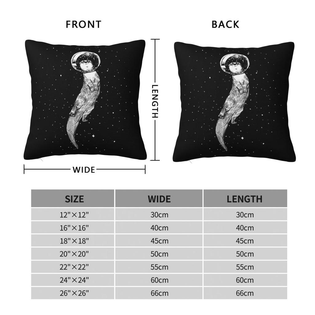 Drifting In Otter Space (Best For Color) Square Pillowcase Cushion Cover Pillow Case Throw Pillow Cover for Home Sofa