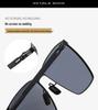 2024 Ultra-Light Large Square Nylon Polarized Sunglasses - Screwless, Elastic Frame (Model 7335)