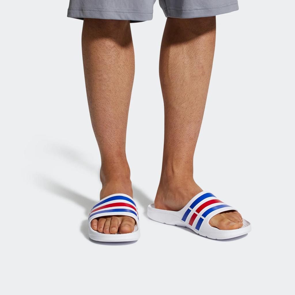 Adidas Duramo Slides White Blue Red U43664