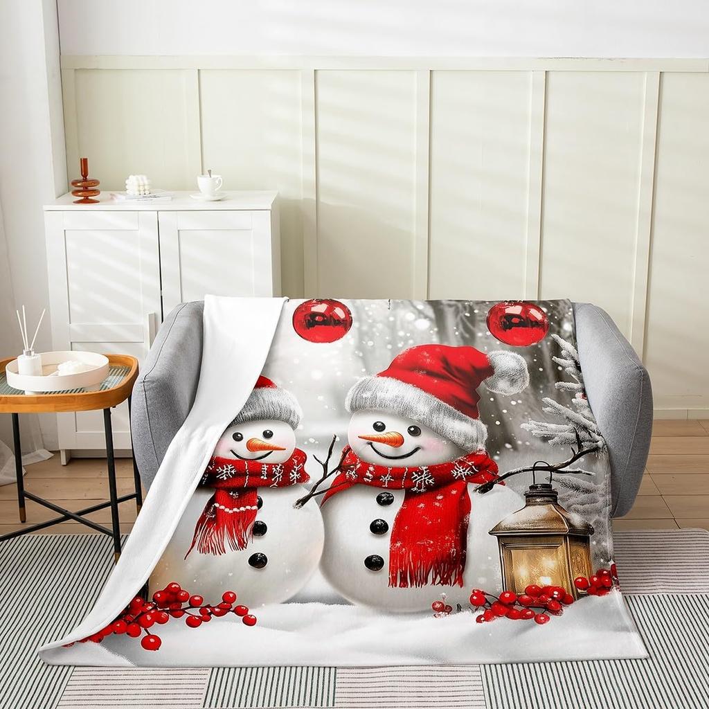 Black Santa Claus Fleece Throw Blanket Queen Kids Christmas Flannel Blanket Plush Fuzzy Xmas African American for Bed Couch