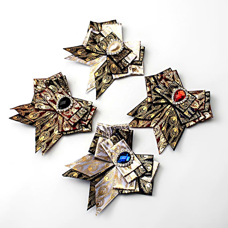 10 meter/rull påfuglfjærtrykt bånd Webbing silkebånd fjær gullbelagt bånd laserbånd 2,5x914cm