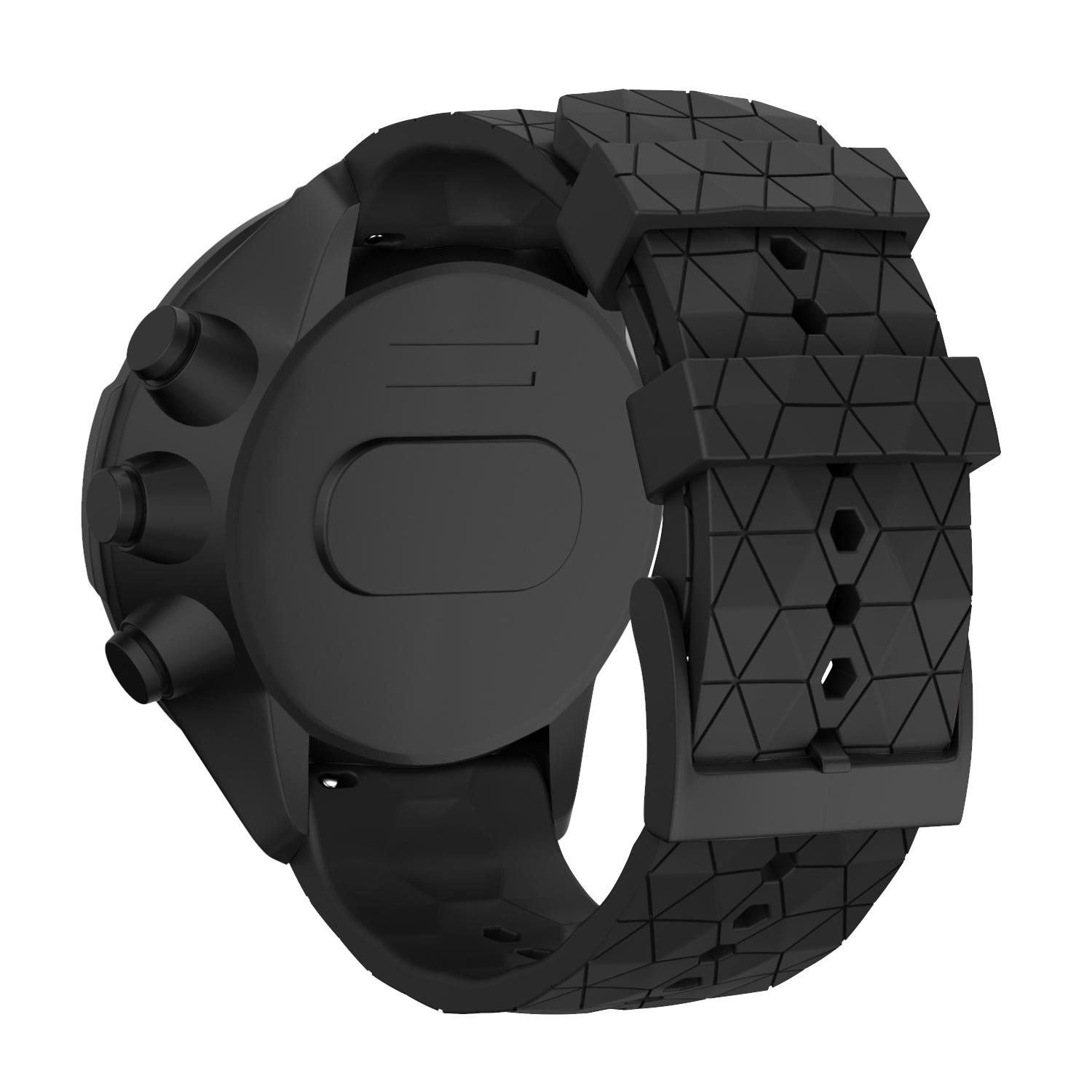 

24mm Silicone Wrist Strap Replacement for Suunto 9 Baro Black