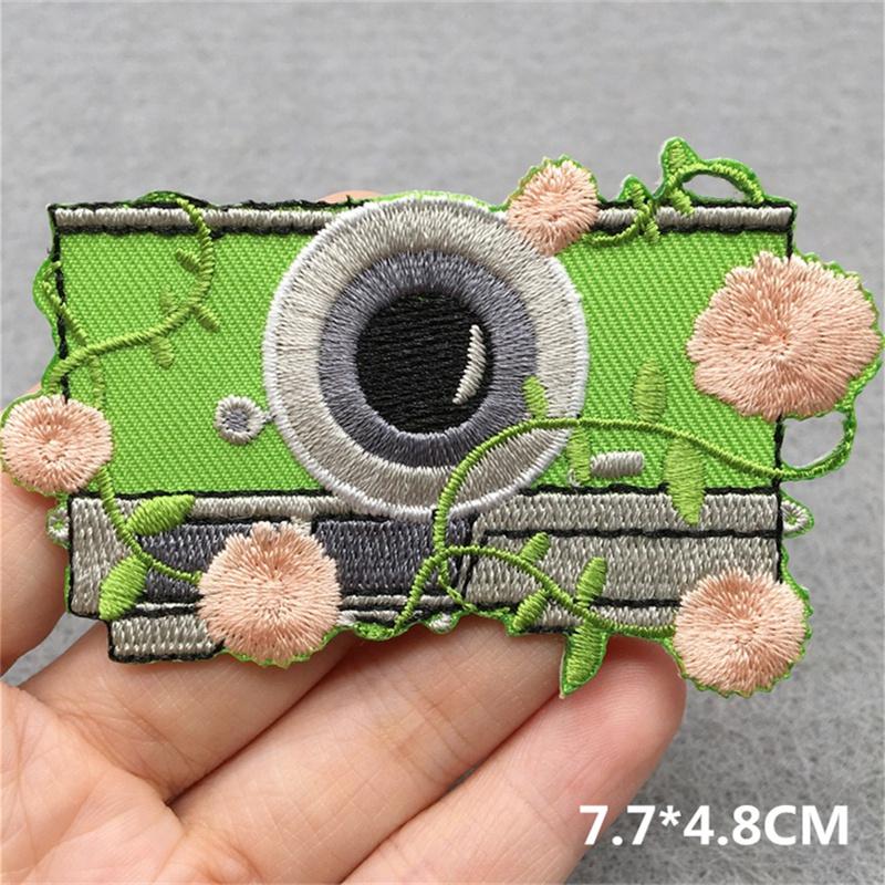 Love Nature Patch Magic Mushroom Embroidery Patches For Clothing Diy Iron-On Stickers Appliques Flowers Stripes