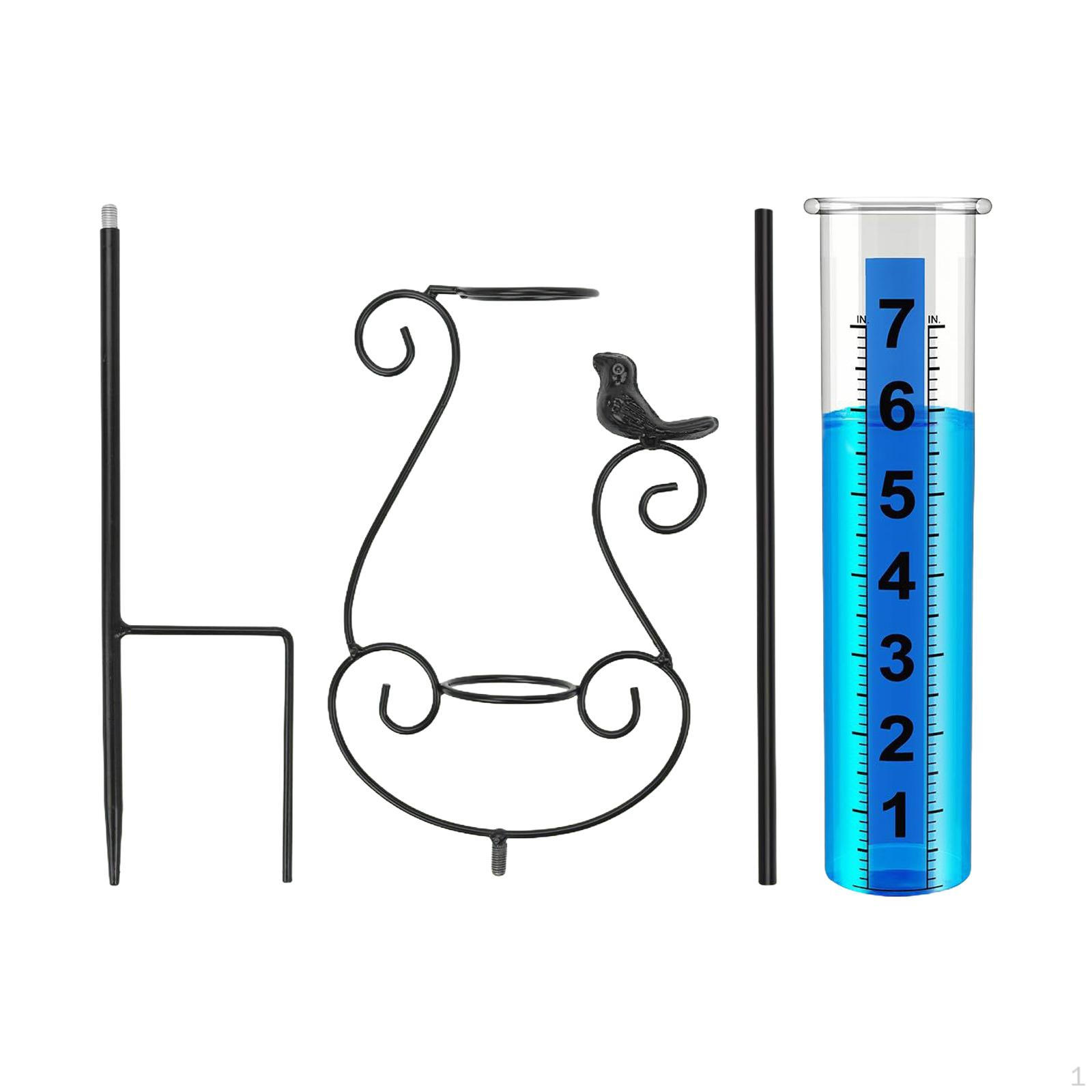 

Уличный датчик дождя с металлическим колышком, высота 29 дюймов, профессиональная стеклянная трубка для украшения лужайки, патио