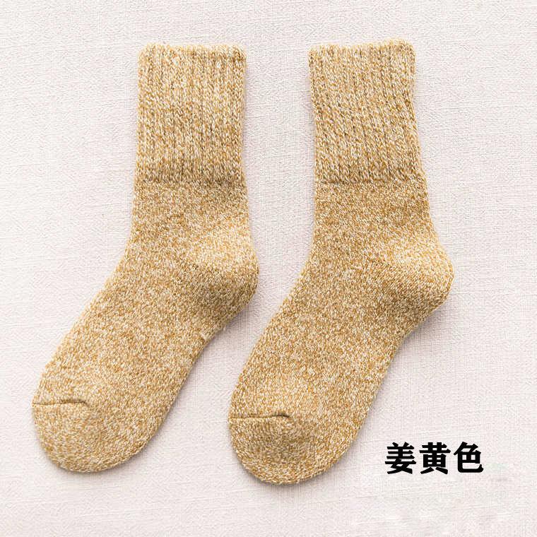 5/10 Pairs Casual Winter Fleece Lined Thickened Warm Socks for Women College Style Mid Calf Socks Ultra Thick Wool Socks Solid Color Long Socks