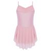 Girls Ballet Dresses Ballerina Practice Performance Ruched V Neck Spaghetti Straps Side Split Dress